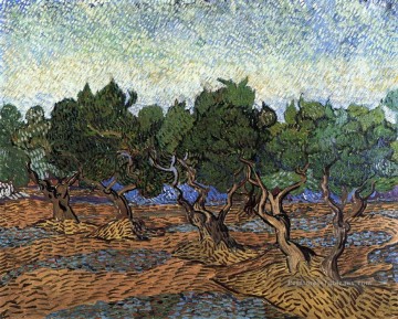 Oliveraie 2 Vincent van Gogh paysage Peinture à l'huile